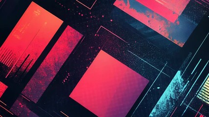 Wall Mural - Abstract geometric pattern forming a vibrant digital background