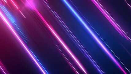 Wall Mural - Pink neon glowing lines moving creating speed effect