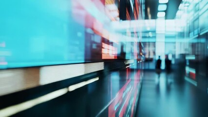 Wall Mural - Abstract blur representing digital data flow and speed