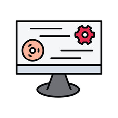 Wall Mural - Software Development icon with white background vector stock illustration