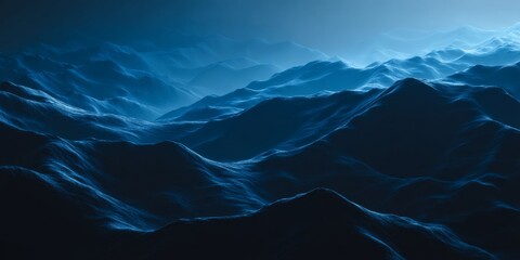 Wall Mural - Smooth gradient of blue and black tones creating a serene and calming background for various creative projects