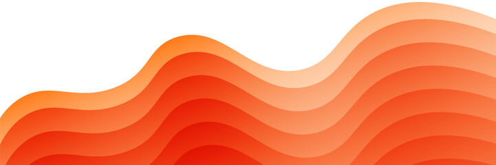 Canvas Print - Vector orange line background curve element with white space for text and message design, overlapping layers, vector