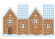 © Tatiana Bass - Craft game for kids, cut and glue paper. Christmas gingerbread house. Education for kids, papercraft, Christmas decor. Vector illustration
