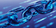 © Sashkin - Block chain concept - Chain of digital code . 3d rendering