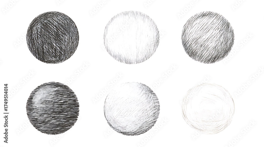 Drawing shading tutorial how to shade a sphere step by step Stock Photo ...