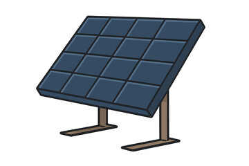 Simple photovoltaic panel array mounted on a stand for generating clean energy