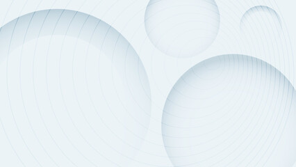 Wall Mural - White and light blue Abstract background with circular element