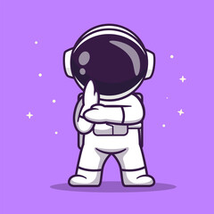 Wall Mural - Cute Astronaut Fighting In Space Cartoon 