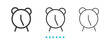© Bradericon - Alarm O'clock Icon. Thin line icon vector
