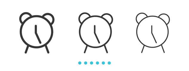 Alarm O'clock Icon. Thin line icon vector