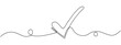 © MdNurul - One line art check mark icon vector. approval and success with simple elegance symbol. vector illustration.