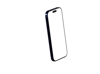 High-quality image of a modern smartphone with a blank screen, perfect for app presentations or website mockups.