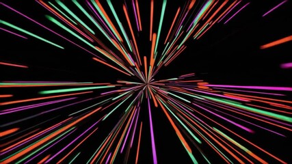 Wall Mural - Abstract Speed Lines Background Colorful Light Trails, Motion Blur