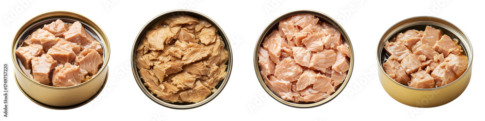 Tuna Fish Box Canned tuna – Tuna fish preserved and packed in a tin can, often used ...