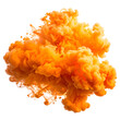 © Heri - Orange, voluminous, swirling, gaseous cloud on a black background
