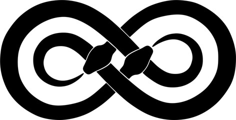 Ouroboros Snake Vector Illustration, a serpent eating its own tail, representing infinity, rebirth, and the cyclical nature of life.