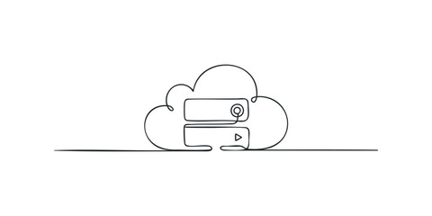 Cloud storage concept with programming elements