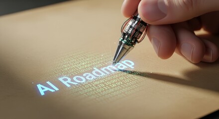 AI roadmap guides artificial intelligence plan and strategy with innovation and development insight