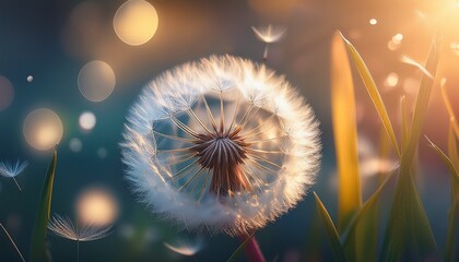 dandelion flower dandelion seeds close up soft focus