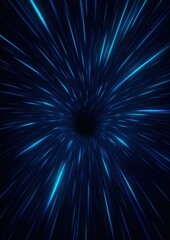 Wall Mural - Dynamic cosmic tunnel illustration.