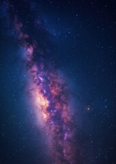 Wall Mural - Vibrant cosmic galaxy night sky