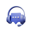 © simohamed - 3D call center customer service icon helpdesk chat phone contact bubble social media on isolated background. Support consultant talk concept. minimal cartoon cute smooth. 3d render illustration