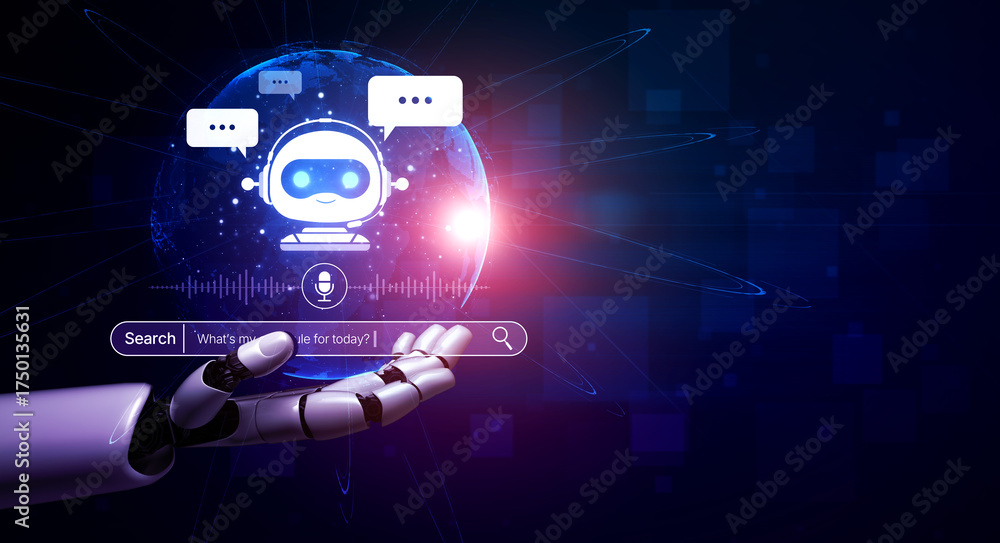 AI assistant uses voice commands and smart chatbot interface for ...