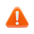 © Rejuan - Bright orange triangular warning symbol with a white exclamation mark conveying alert and caution notice