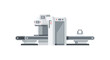© Inisini - Sleek illustration of an airport security scanner for luggage screening