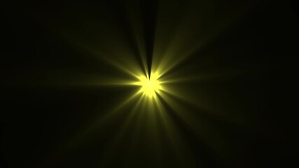 Wall Mural - Abstract Centered White Star Light Rays and Optical Lens Flares Animation with Flickering Glow, Dynamic light rays footage, seamless loop dynamic kinetic bright star light rays effect. 4k