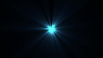 Wall Mural - Abstract Centered White Star Light Rays and Optical Lens Flares Animation with Flickering Glow, Dynamic light rays footage, seamless loop dynamic kinetic bright star light rays effect. 4k