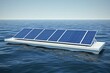 © kelingking - Floating solar panel array on calm ocean water