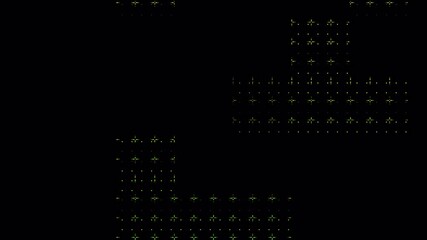 Abstract Grid Animation: Dynamic Green Dots & Crosses on Black Background