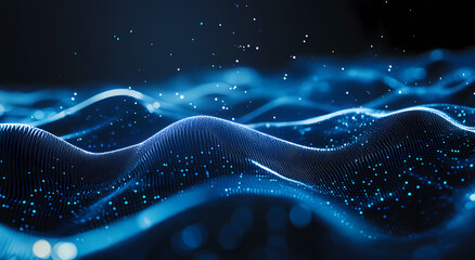 Wall Mural - Abstract Digital Waveform Design