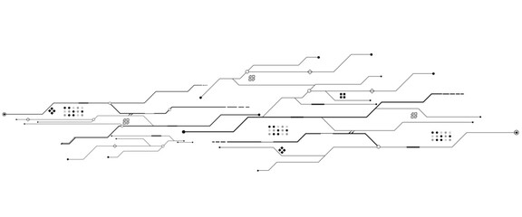 Wall Mural - Abstract digital technology futuristic internet network speed connection white and black background. Technology background with crossed lines and dots.