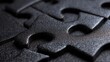 © Honey - Abstract dark puzzle pieces interlocking in intricate detail, symbolizing connection and problem solving