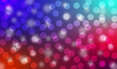 Wall Mural - Colorful Bokeh Glow – Abstract Multicolor Light Circle Gradient Background. abstract bokeh background