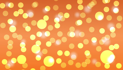 Wall Mural - Orange Yellow Bokeh – Abstract Light Glow Circle Gradient Background. abstract Orange Yellow Bokeh background