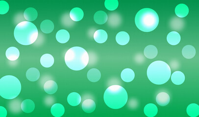 Wall Mural - Green Teal Bokeh – Abstract Light Circle Gradient Glow Background. abstract Green Teal Bokeh background