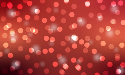 Wall Mural - Red, Pink Bokeh – Abstract Light Glow Circle Gradient Background. red bokeh background