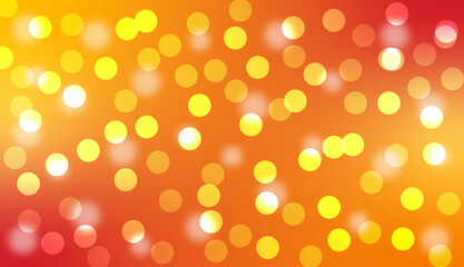 Wall Mural - Warm Bokeh Glow – Abstract Yellow Orange Red Light Circle Background. abstract warm bokeh background