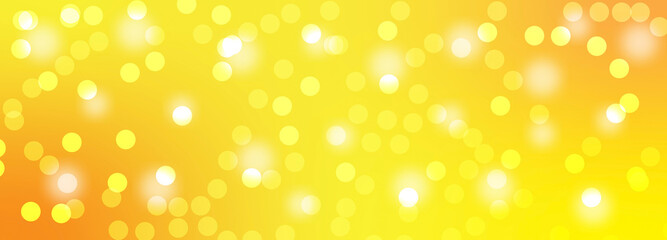 Wall Mural - Yellow Orange Bokeh – Abstract Light Glow Circle Gradient Background. abstract background with bokeh