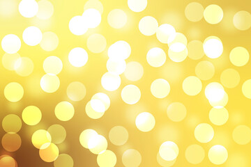 Wall Mural - Yellow Bokeh Glow – Abstract Golden Light Circle Gradient Background. abstract golden bokeh background