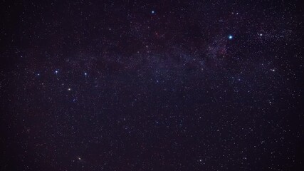 Wall Mural - Milky Way stars on a dark countryside skies. Time-lapse video.