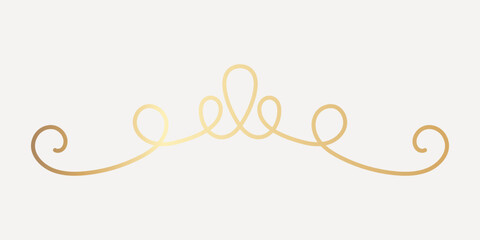 Wall Mural - Minimalist golden branch illustration, hand drawn vector