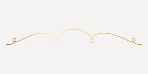 Wall Mural - Minimalist golden branch illustration, hand drawn vector