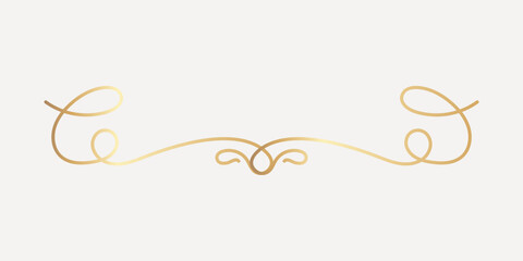 Wall Mural - Minimalist golden branch illustration, hand drawn vector
