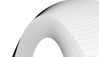 Wall Mural - Architectural drawing. Abstract geometric 3d background