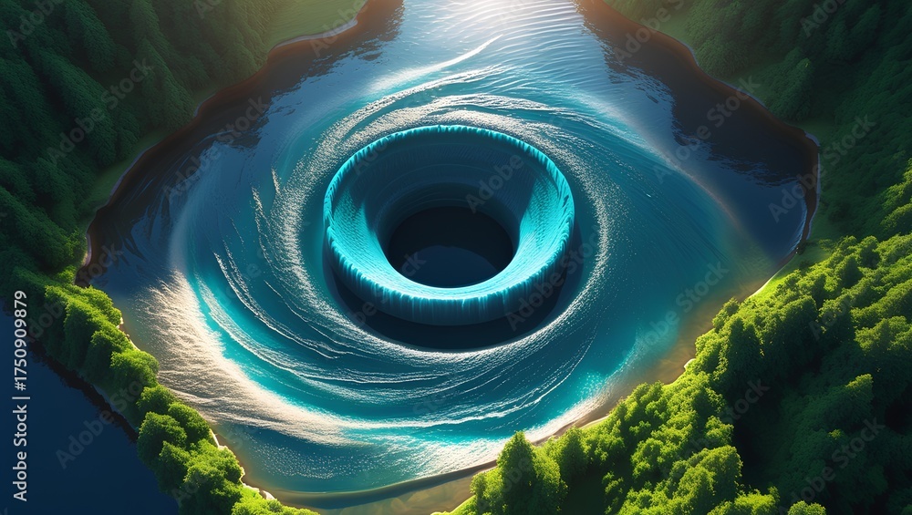 Giant Ocean Whirlpool Maelstrom – Powerful Water Vortex Natural ...