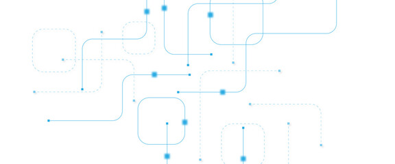 Abstract futuristic technology background. Technology background with crossed lines and dots.